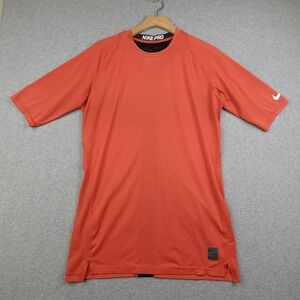 Nike Pro Dri Fit Shirt Mens XL Red Compression Short Sleeve Athletic Football